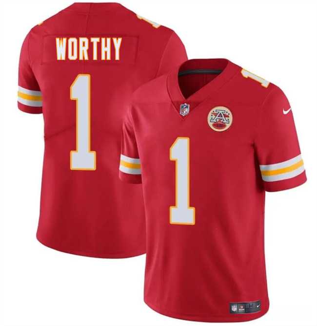 Men & Women & Youth Kansas City Chiefs #1 Xavier Worthy Red 2024 Draft Vapor Untouchable Limited Stitched Jersey